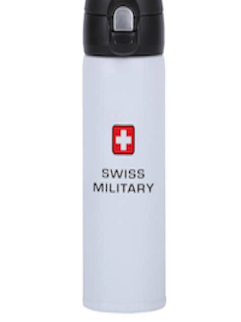 Buy SWISS MILITARY Unisex White & Black Stainless Steel Water Bottle  