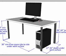 Image result for Computer Table Dimensions