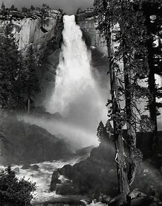 Ansel Adams | Nevada Fall, Rainbow, Yosemite National Park, California ...
