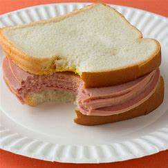 Image result for baloney sandwich