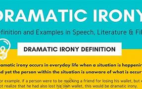 Image result for Dramatic Irony Literary Definition