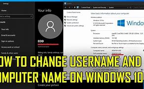 Image result for How to Change Username On PC Windows 10