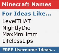 Image result for Minecraft Username Generator