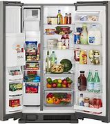 Image result for WRS311SDHM 33" Side-By-Side Refrigerator With 21.42 Cu. Ft. Total Capacity LED Interior Lighting Adjustable Gallon Door Bins And Factory-Installed Icemaker In Monochromatic Stainless