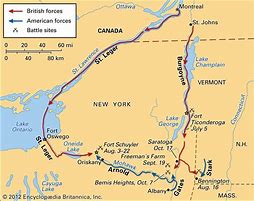 Image result for Battle of Saratoga Map 1777