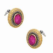 Image result for Kay Heart Earrings Lab-Created Rubies Sterling Silver
