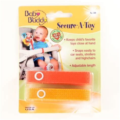 Baby Buddy Secure A Toy 2Ct Orange Gold   Christmas & New Year Deals  
