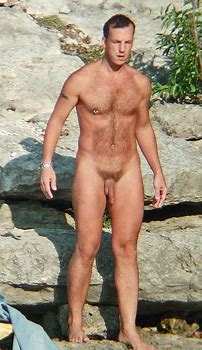 More pics from nudist men caught on the beach Spycam