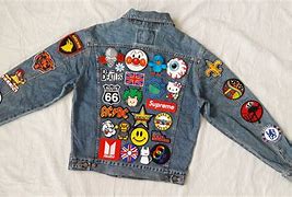 Image result for Jean Jacket with Patches