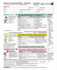 Image result for School Asthma Care Plan Template for USA