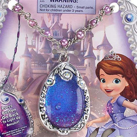 Princess Sofia the first costume Accessories Amulet Necklace Light Up  