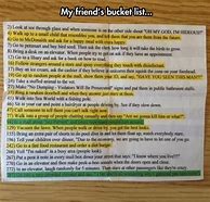 Image result for Funny Bucket List
