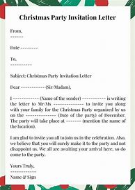 Image result for Christmas Invitation Letter