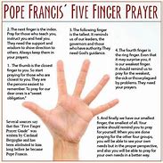 Image result for Pope Francis Five Finger Prayer