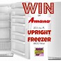 Image result for Amana 1.8 CF Upright Freezer