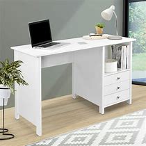 Image result for small white desk with drawers