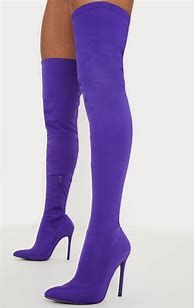 Image result for Purple Thigh High Boots