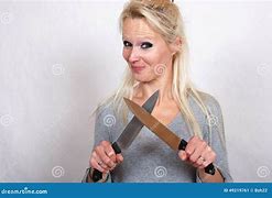 Image result for Crazy Woman with Knives
