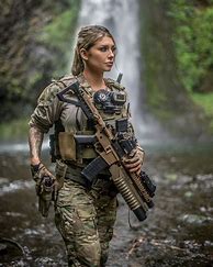 Image result for Military Woman with Gun