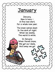 Image result for Kindergarten January Poems