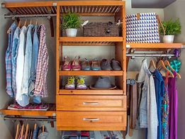 Image result for Wood Closet Organizers with Drawers