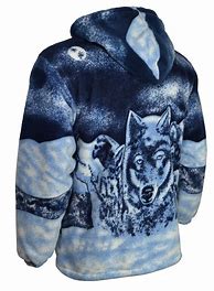 Image result for Fleece and Sherpa Wolf Print Jackets