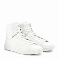 Image result for White Leather High Top Sneakers