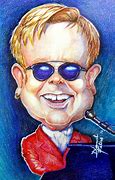 Image result for Elton John with Love Heart Glasses Cartoon