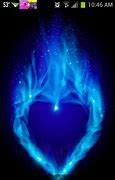 Image result for Blue Fire Heart Wallpaper