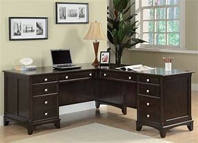 Image result for Office Furniture L-shaped Desk with Hutch