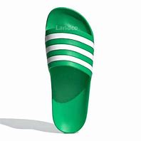 Image result for Adidas Slippers Black and White
