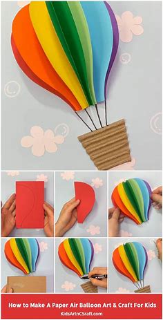 DIY How to Make Paper Air Balloon – Art and Craft for Kids - Kids Art & Craft