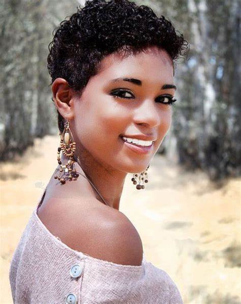 Pixie Cut short natural hairstyle for black womens
