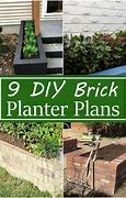 Image result for DIY Brick Planters