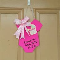 Image result for New Baby Door Hanger