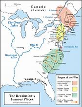 Image result for Map of the American Revolution