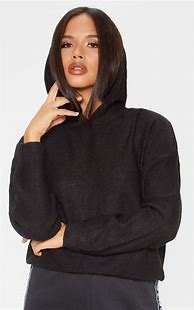 Image result for black knit hoodie