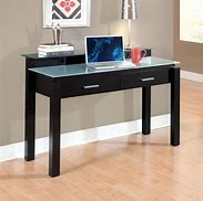 Image result for Glass Top Desk with Drawers