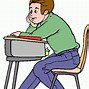Image result for Student Sitting at Desk Cartoon