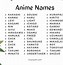 Image result for Anime Name Ideas