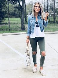 Image result for Cute Outfits with Jean Jackets and Hoodie