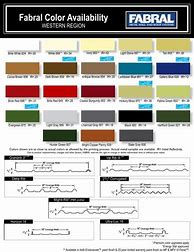Image result for Fabral Metal Color Chart