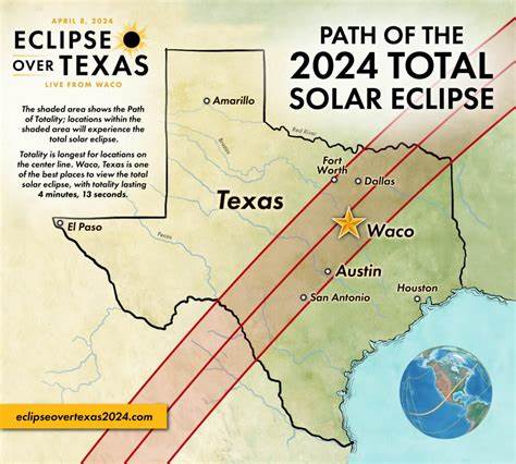 Solar Eclipse 2024 Path Texas - Quinn Carmelia