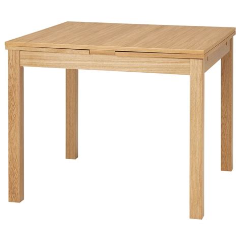 BJURSTA Extendable table   oak veneer 90/129/168x90 cm   4 seater  