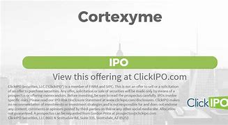 Image result for Cortexyme IPO