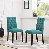 Image result for Teal Solid Wood Dining Chairs