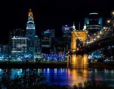 Image result for Night View of Cincinnati Skyline