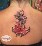Image result for Anchor Tattoo with Flowers