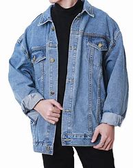 Image result for Men's Long Jean Jacket