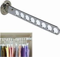Image result for Folding Wall Clothes Rack Hangers